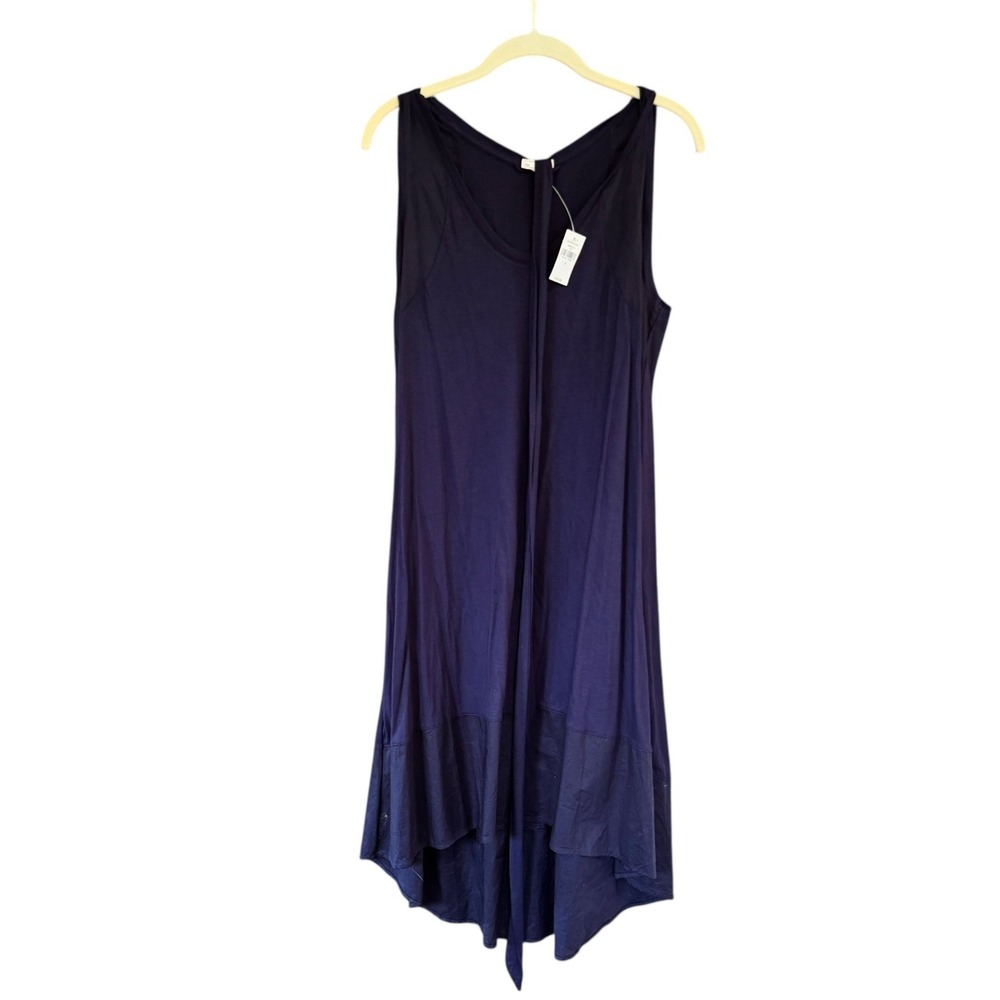 Gap Navy Blue Sleeveless High Low Hem Midi Dress Large NWT 859491-00-1